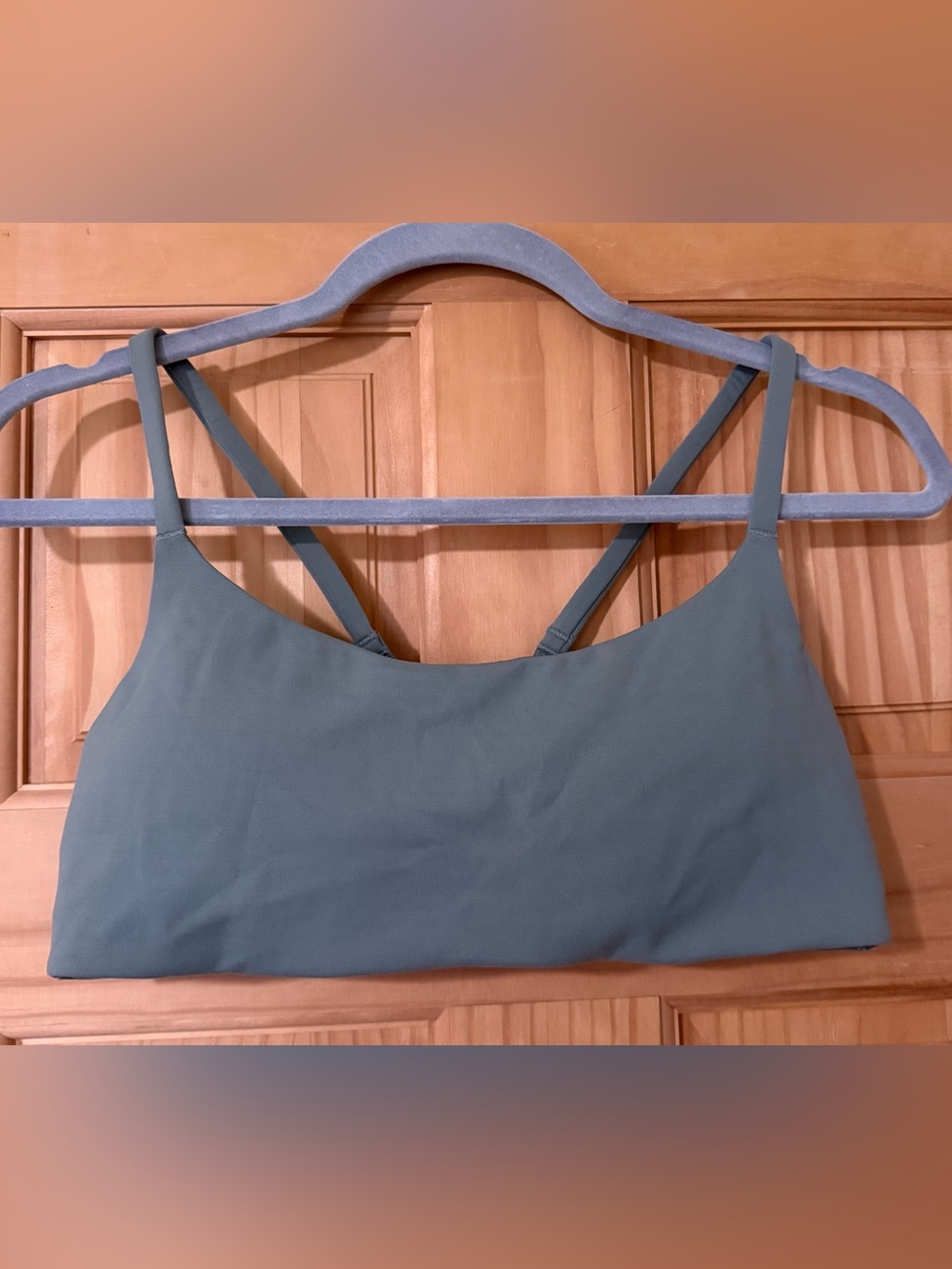Lululemon Wunder Train Strappy Racer Bra Light Support A/B Cup, 10, Willow Leaf